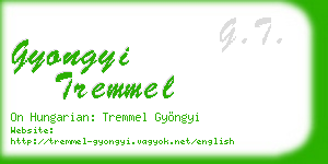 gyongyi tremmel business card